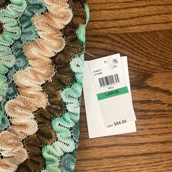 Becca Manu Bay Grass Plunge Dress Size L New With Tag - Picture 8 of 16